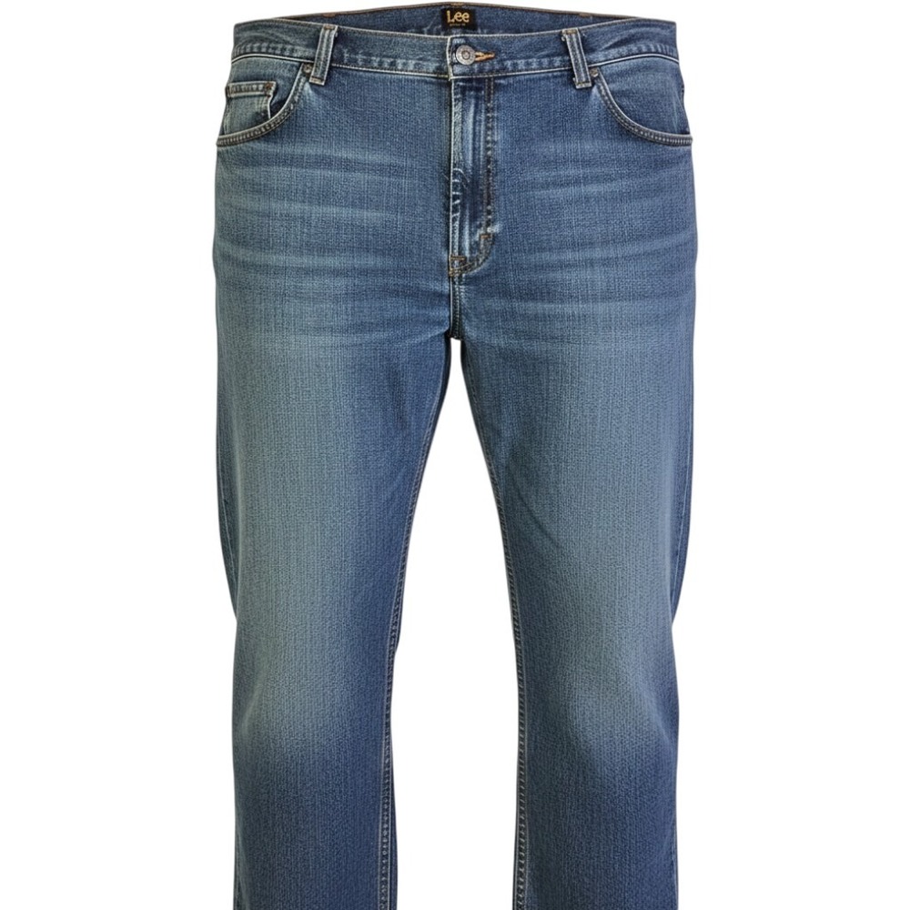 Lee Relaxed Fit Mens Blue Denim Jeans 54x29 Medium Wash 100% Cotton Straight Leg